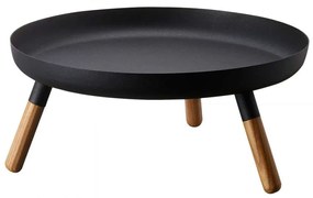 Διακοσμητική Πιατέλα YMZK5565 Φ32x13cm Natural-Black Yamazaki Metal,Wood