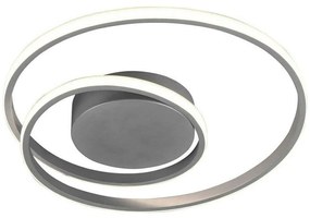 Φωτιστικό Οροφής - Πλαφονιέρα Zibal R62911187 22W Led Φ39cm 7cm Titanium RL Lighting Metal