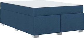 vidaXL Σκελετός Κρεβατιού με στρώμα Μπλε 160 x 200 cm ύφασμα