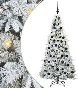 vidaXL Τεχνητό Χριστουγεννιάτικο Δέντρο με Άξονα με βάση Λευκό 180 cm