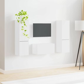vidaXL Σετ επίπλου τηλεόρασης 5 pcs Λευκό Επεξεργασμένο ξύλο