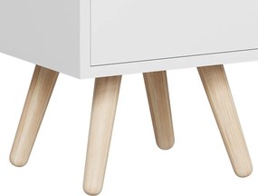 Κομοδίνο Selma pakoworld σε λευκή απόχρωση 29.7x29.7x45εκ
