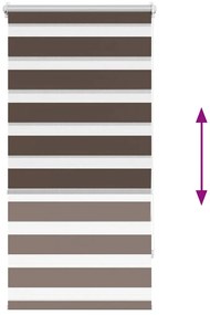 vidaXL Σύστημα Σκίασης Ρόλερ Zebra Καφέ 60 x 120 εκ.