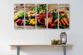 Εικόνα 5 μερών με φρέσκα φρούτα και λαχανικά - 100x50