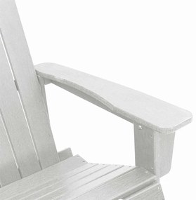 vidaXL Σετ Ξαπλώστρας Κήπου 3 pcs Λευκό HDPE