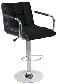 ΣΚΑΜΠΟ ΜΕΤΑΛΛΙΚΟ ΜΑΥΡΟ BAR/54 52X51X63-83/90-110εκ. (Σετ 2 ΤΕΜ)