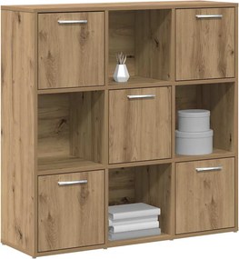 vidaXL Βιβλιοθήκη Τεχνίτης Δρυς 90x28x90 εκ. Επεξεργασμένο Ξύλο