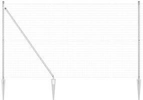 vidaXL περίφραξη Euro  με 7 Σημειακές Στηρίξεις 1.5x10 μ Γαλβανισμένος Χάλυβας