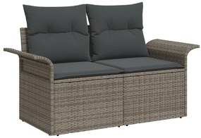 vidaXL Σετ σα lounge κήπου 6 κομματιών με μαξιλάρια Γκρι Πολυεστέρα