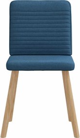 vidaXL Καρέκλες Τραπεζαρίας 6 τεμ. Μπλε Υφασμάτινες