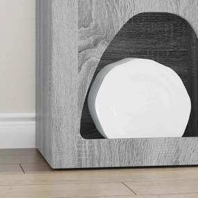 vidaXL Πλαϊνό γραφείο Γκρίζο Σονομα 40 x 35 x 100.5 εκ