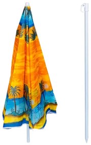 Ομπρέλα παραλίας Muhler U5037 651449, 180x180 cm, Χωρίς βάση, Βραχίονας σπασίματος, 8 πλευρές, Ποικιλία