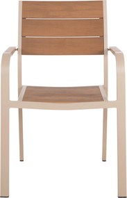 ΠΟΛΥΘΡΟΝΑ ΑΛΟΥΜΙΝΙΟΥ SAGA HM5127.04 ΣΑΜΠΑΝΙ ΜΕ POLYWOOD 55x52x86Yεκ.