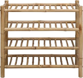 vidaXL Ράφι Παπουτσιών με ράφι Φυσικό 68 x 28 x 63 εκ Μπαμπού