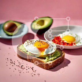 Σετ των 2 Intra Συλλεκτικό Ξύλινο Παζλ Plywood 4mm - Τοστ αβοκάντο με αυγό ποσέ Σε Ξύλινο Κουτί - Διαστάσεις: 10x10 cm – 25 κομμάτια