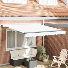 vidaXL Ανασυρόμενη Τέντα Λευκή 300x250 εκ.