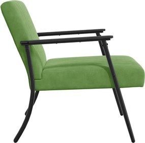vidaXL Πολυθρόνα Ανοιχτό Πράσινο 59 x 75 x 78 εκ Βελούδο
