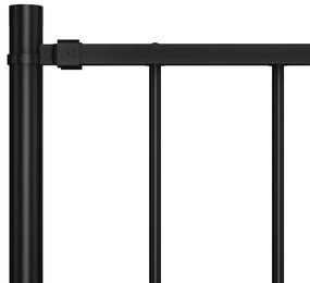 vidaXL Πάνελ Περίφραξης Woerden με Στύλους από Ατσάλι Μαύρο 1,7x1 μ.