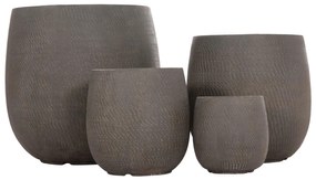 Σετ 4τεμ. Γλάστρες Στρόγγυλες GARDENER C4726 Fiberclay - Γκριζοπράσινο Φ52x55Υ εκ. 52x52x55 εκ.