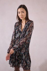 Κοντό φόρεμα από εμπριμέ βουάλ