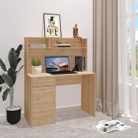 Γραφείο Secreta με Βιβλιοθήκη σε Oak 110x50x135 εκ. 110x50x135 εκ.