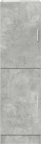 vidaXL Ντουλάπι κουζίνας Σκυρόδεμα Γκρι 38x41,5x131,5 cm
