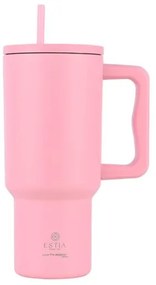 Estia Θερμός Ποτήρι Straw Tumbler XL 900ml Save The Aegean Blossom Rose 01-32142