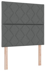 vidaXL Κρεβάτι Box Spring με Στρώμα Σκούρου Γκρι 120x200 εκ Ύφασμα