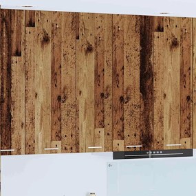 vidaXL Κρεμαστό ντουλάπι με πόρτα Riga Παλιό Ξύλο 30 x 31 x 100 εκ.