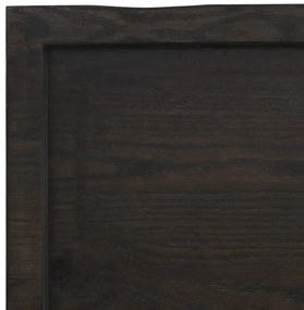 vidaXL Ράφι Τοίχου Σκούρο Καφέ 60x60x(2-4) εκ. Επεξ. Μασίφ Ξύλο Δρυός