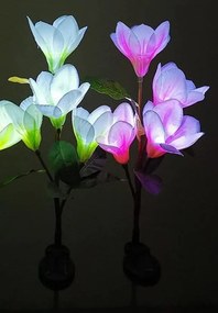 Φωτιζόμενα διακοσμητικά λουλούδια LED με ηλιακό πάνελ - 2pcs - 150357 - White