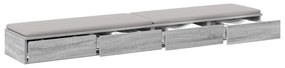 vidaXL Γκρι Σύρτες Κρεβατιού Σονόμα 180x36,5x16,5 εκ από Επεξεργασμένο Ξύλο