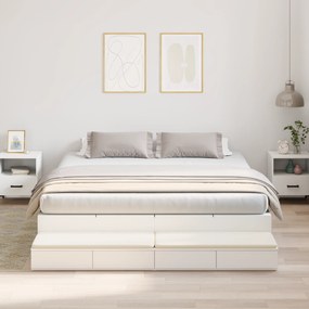 vidaXL Κρεβάτι αποθήκευσης Λευκό 180x200 εκ
