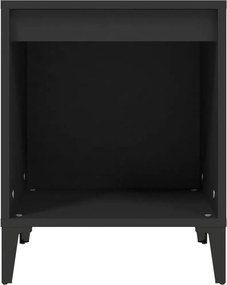 vidaXL Κομοδίνο Μαύρο 40 x 35 x 50 εκ.