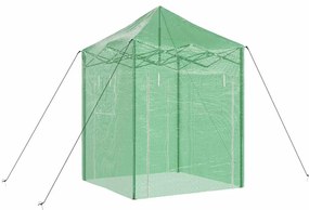 vidaXL Θερμοκήπιο με στέγη Πράσινο 200 x 200 x 300 εκ Ατσάλι