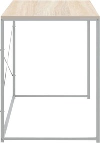 vidaXL Γραφείο Υπολογιστή Λευκό/Δρυς 110 x 60 x 70 εκ. Επεξ. Ξύλο