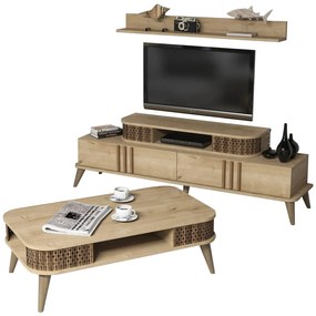 ΣΥΝΘΕΣΗ ΣΑΛΟΝΙΟΥ 2 ΤΜΧ ΦΥΣΙΚΟ OAK FB911848.01 9996492