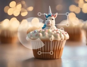 Σετ των 2 Intra Συλλεκτικό Ξύλινο Παζλ Plywood 4mm - Μονόκερος Cupcake με βρώσιμο ειδώλιο Σε Ξύλινο Κουτί - Διαστάσεις: 10x10 cm – 25 κομμάτια