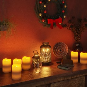 vidaXL Κεριά LED Χωρίς Φλόγα 24 τεμ Θερμό Λευκό Φως &amp; Τηλεχειριστήριο