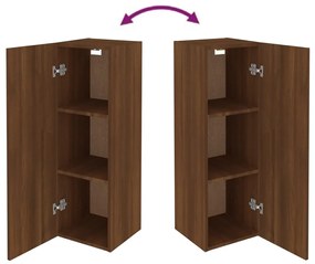 vidaXL Έπιπλα Τηλεόρασης 2 τεμ. Καφέ Δρυς 30,5x30x90 εκ. Επεξ. Ξύλο