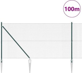 vidaXL Στύλος Περιφράξεων Πράσινο 100 x 1 μ (12 x 12 χιλ μesh)