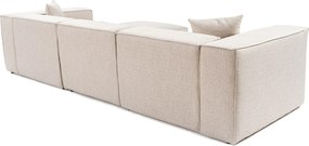 Corner Sofa Lora (L1-O1-1R-POUFFE ) - Light Brown Light Brown
