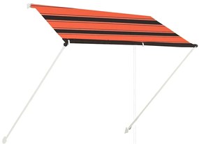 vidaXL Τέντα Συρόμενη Πορτοκαλί / Καφέ 200 x 150 εκ.