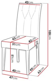 Καρέκλα Marcia S67 BK-Gkri