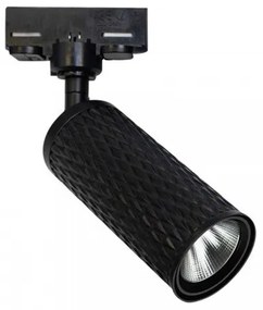 Σποτ Φωτιστικό Ράγας Τριφασικής 15 Μοιρών LED 9W IP20 3000K Μαύρο S062-15 Zambelis-S062-15-Μαύρο S062-15
