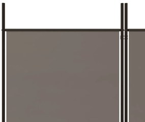 vidaXL Διαχωριστικό Δωματίου με 5 Πάνελ Ανθρακί 250x200 εκ. από Ύφασμα