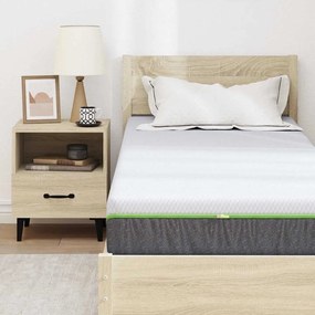 vidaXL Στρώμα Λευκό και Γκρι 80 x 200 cm Ζακάρ ύφασμα