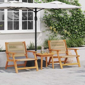 vidaXL Εξωτερικά Έπιπλα 2 pcs Μπεζ 78 x 67 x 73εκ. Μασίφ ξύλο ακακίας
