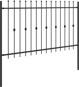 vidaXL Φράχτης με Σπίθες Μαύρο 200 x 130 εκ