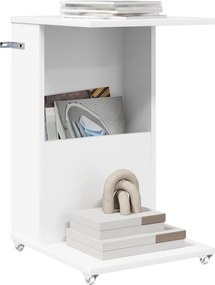 vidaXL Τραπεζάκι Πλευράς Λευκό 40 x 35 x 60 εκ. Επεξεργασμένο ξύλο